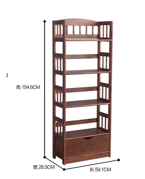 DAVIDE Modern Solid Wood Bookshelf Storage