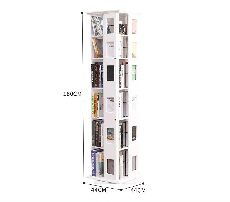 JOSEPH Full Solid Wood Rotating Bookshelf 360 Degree