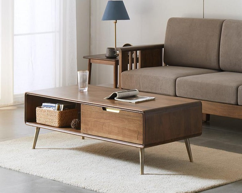 Lucas Coffee Table Solid Wood Luxury Nordic