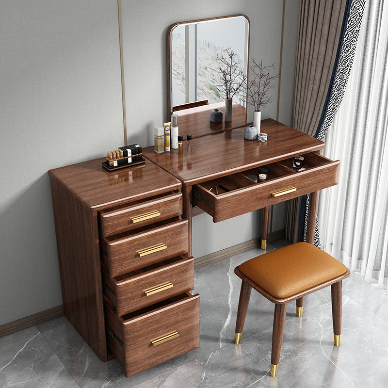 CARLY Embassy Sandalwood Solid Wood Dressing Table Vanity Mirror Storage Cabinet