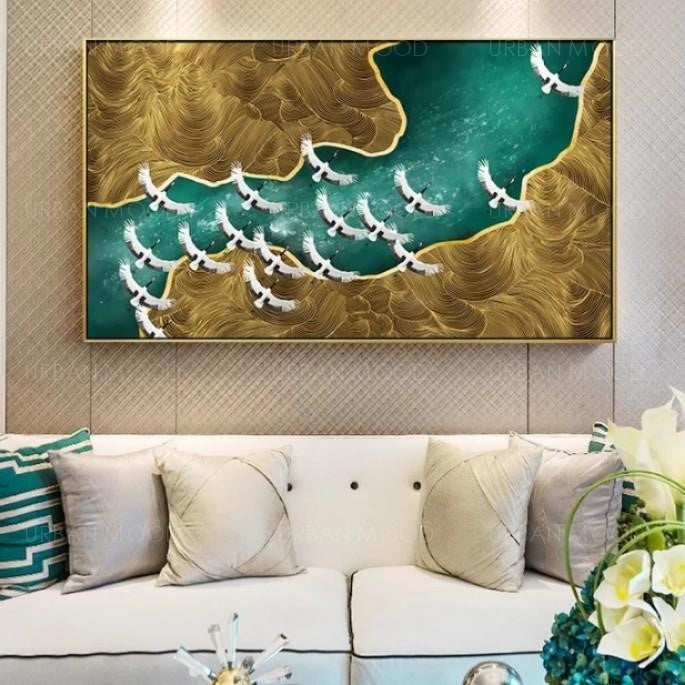 PARADISE Migrating Birds Large Wall Art Deco