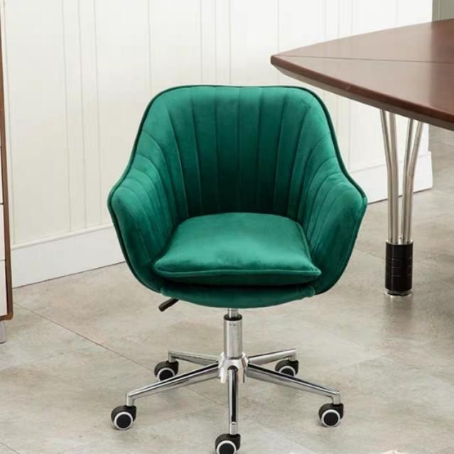 PLUM Velvet Swivel Study Chair