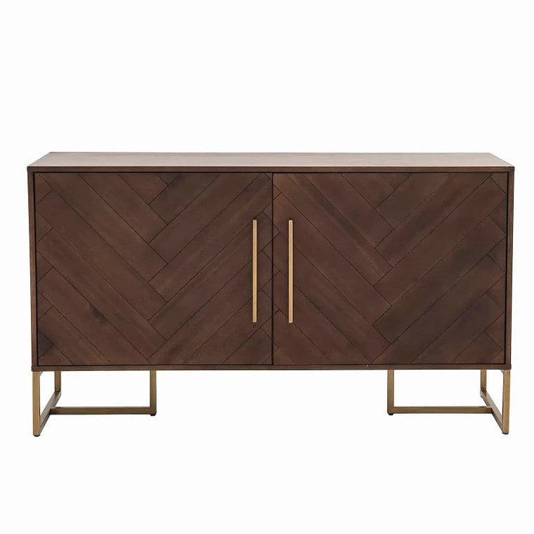 PAUL Herringbone Acacia Solid Wood Sideboard Cabinet