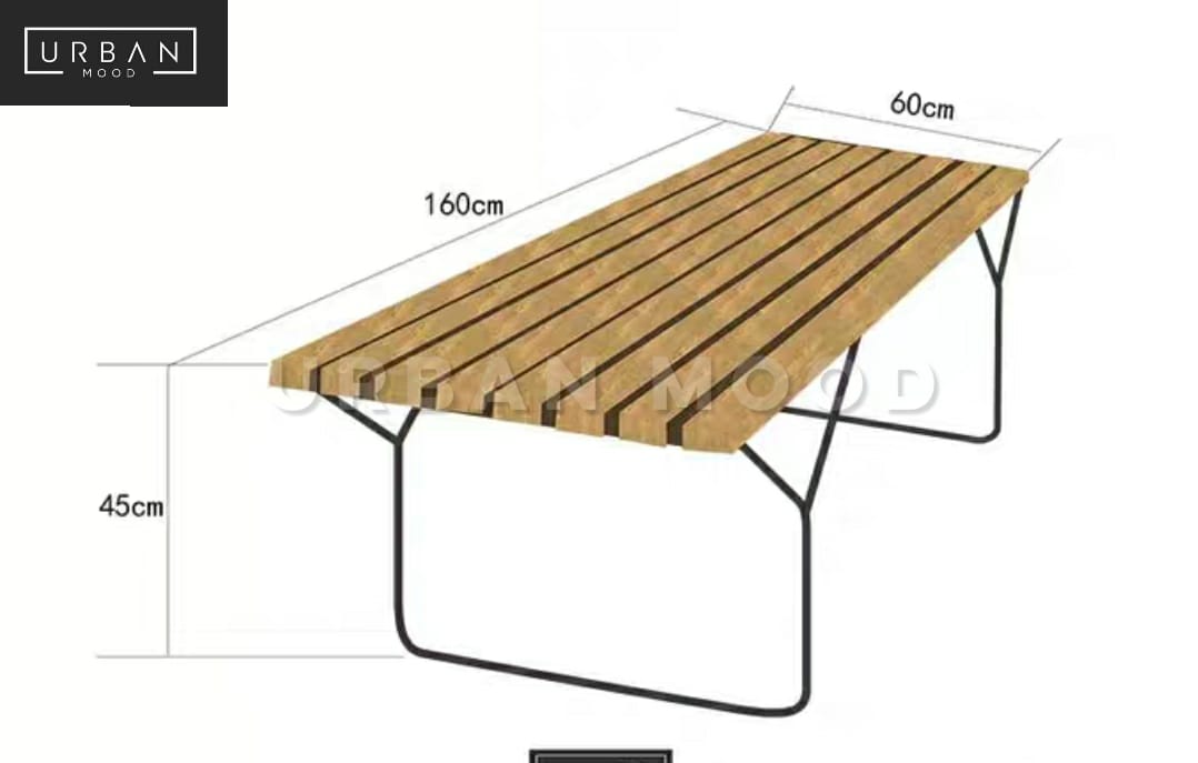 PAULSEN Industrial Solid Wood Coffee Table