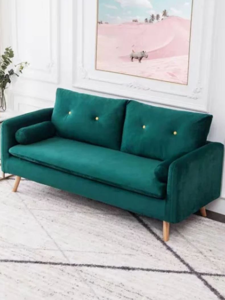 PIXIE Tuft Button Velvet Sofa