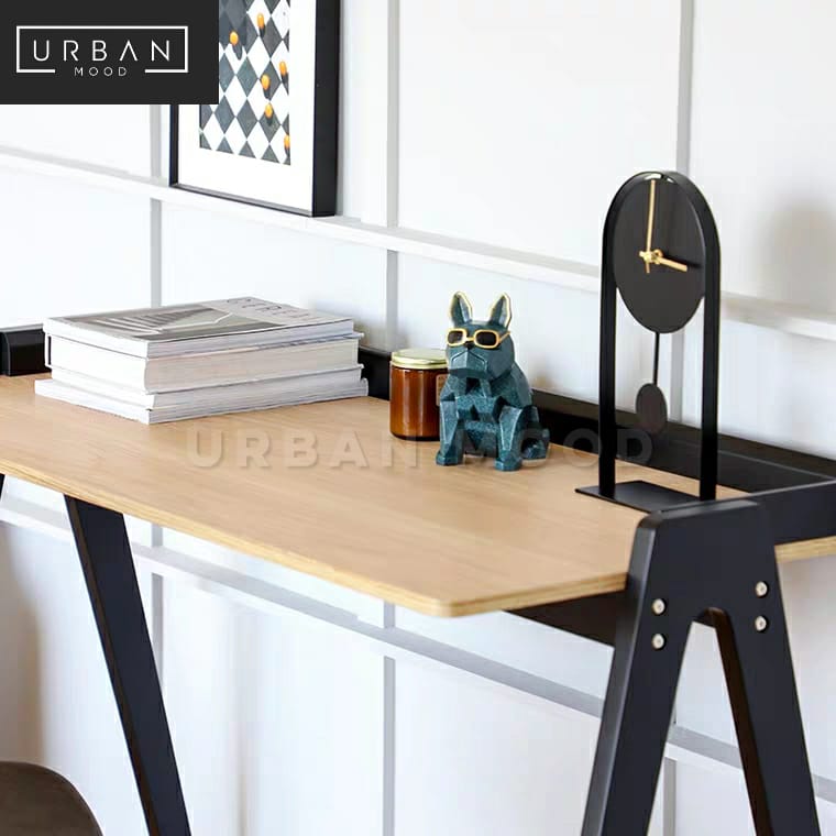 PLIER Industrial Solid Wood Study Table