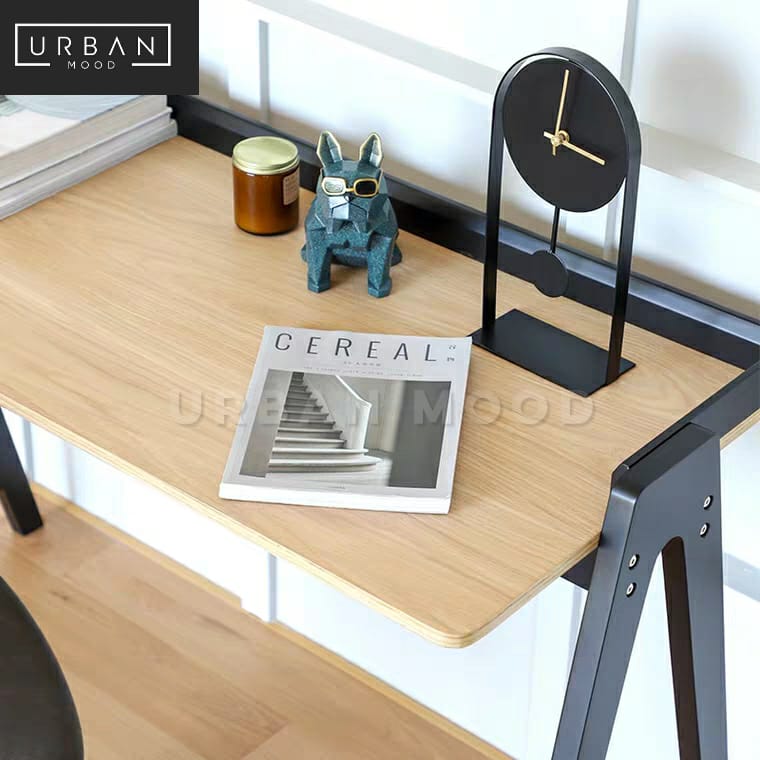 PLIER Industrial Solid Wood Study Table