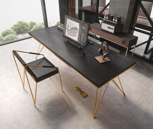 REGAL Modern Industrial X Frame Dining Table