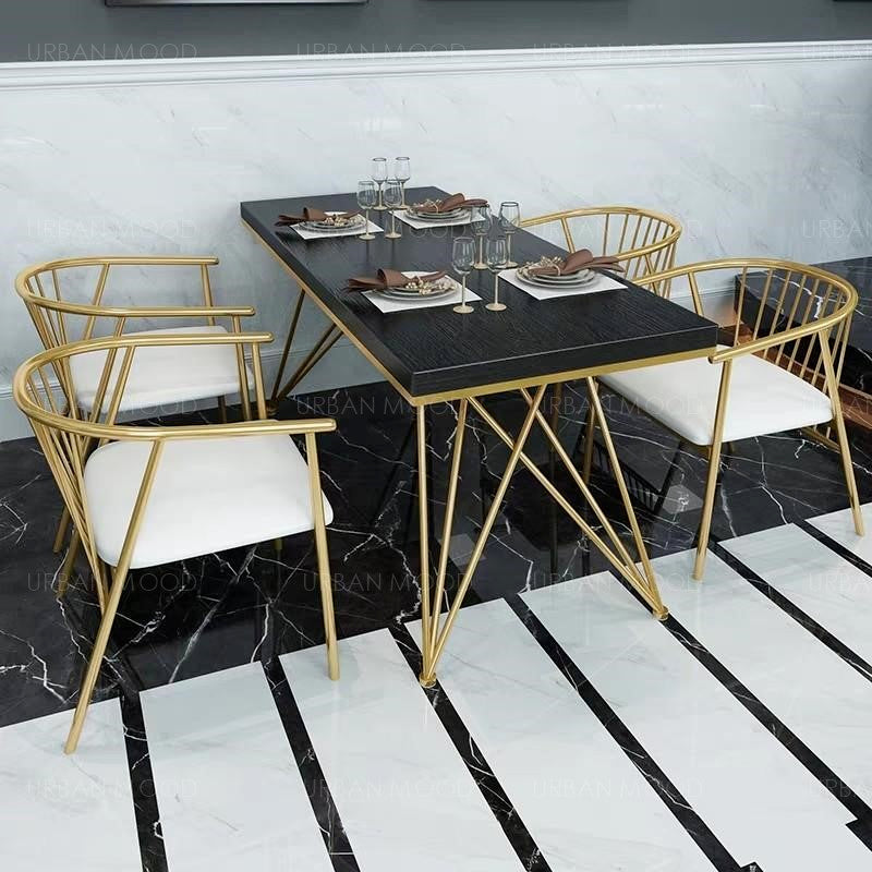 REGAL Modern Industrial X Frame Dining Table