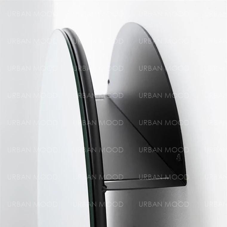 REIKO Round Wall Mirror Rack