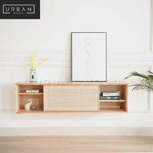 REMOTE Vintage Rattan TV Cabinet