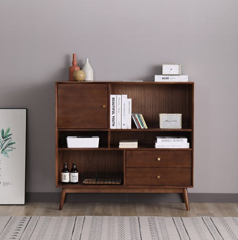 ROBERT Minimalist Bookcase Display Solid Wood