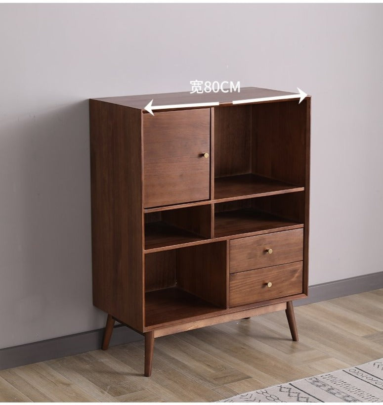 ROBERT Minimalist Bookcase Display Solid Wood