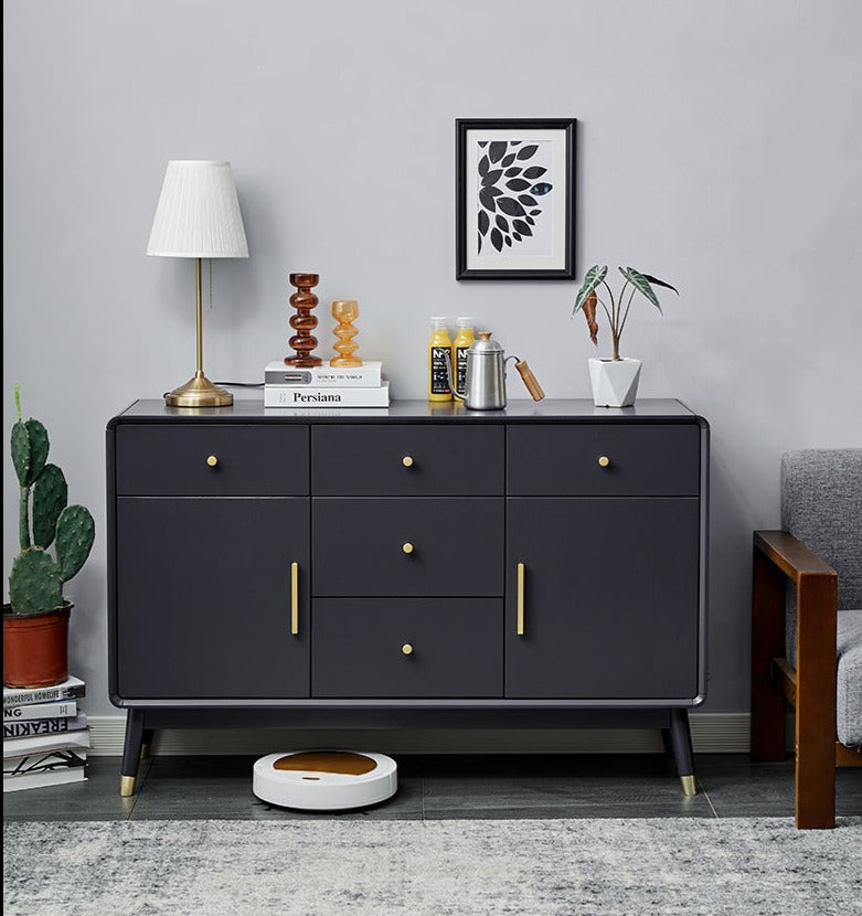 RYLEE COURTYARD Buffet Cabinet for Cloth, Wine, Shoe Etc ( Grey, Walnut, Natural, White Color ) Chest of Drawers