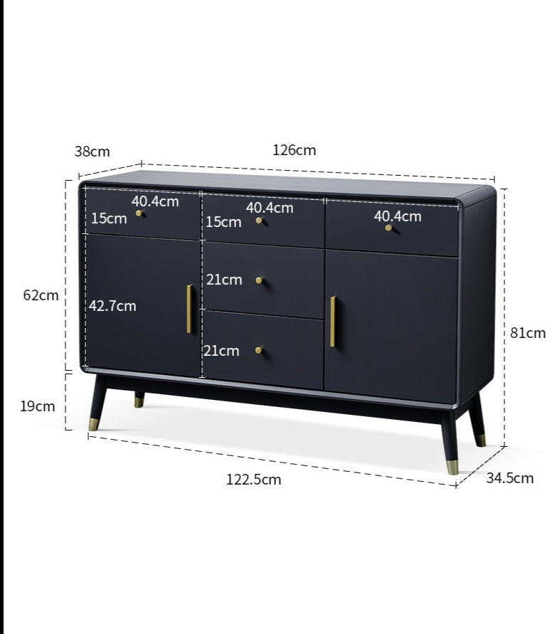 RYLEE COURTYARD Buffet Cabinet for Cloth, Wine, Shoe Etc ( Grey, Walnut, Natural, White Color ) Chest of Drawers