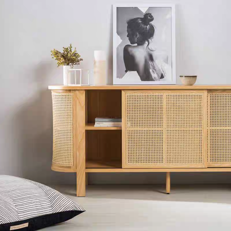 RENOIR Japandi Rattan Sideboard