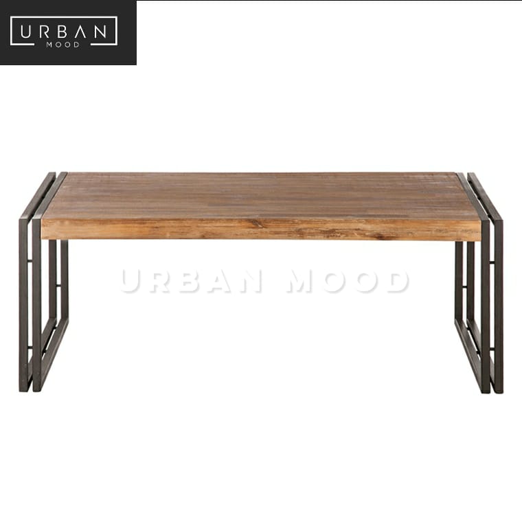 RIDGET Industrial Solid Wood Coffee Table