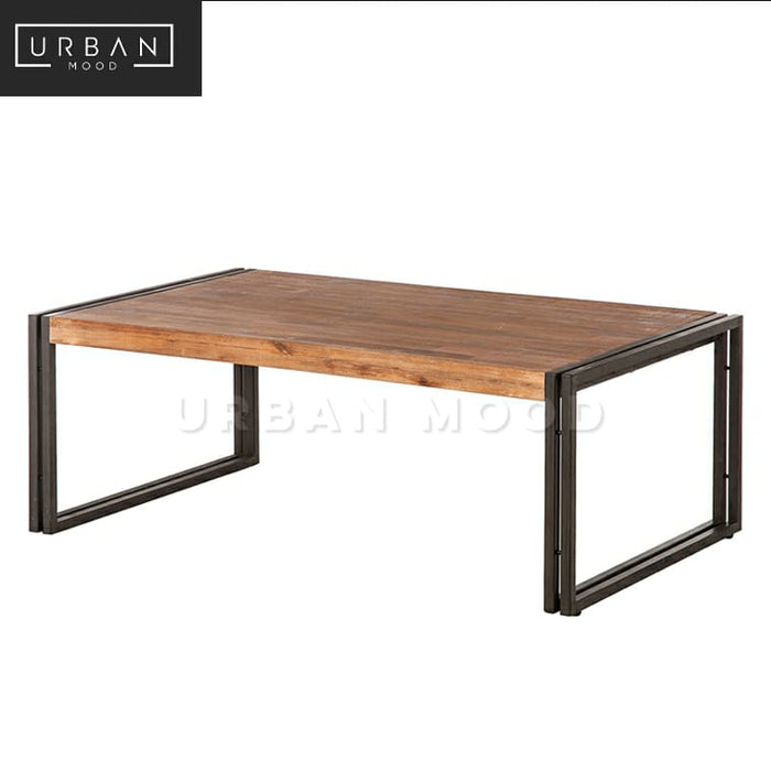 RIDGET Industrial Solid Wood Coffee Table