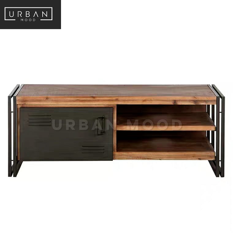 RIDGET Industrial Solid Wood TV Cabinet