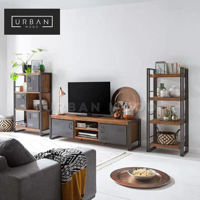 RIDGET Industrial Solid Wood TV Console