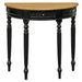 Rome Italy Console Table Timber Half Round Console Table, Royal Black Brown WIF268T-28-BLR_1
