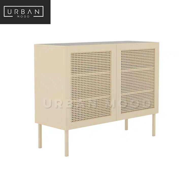 RUBEN Rustic Rattan Sideboard