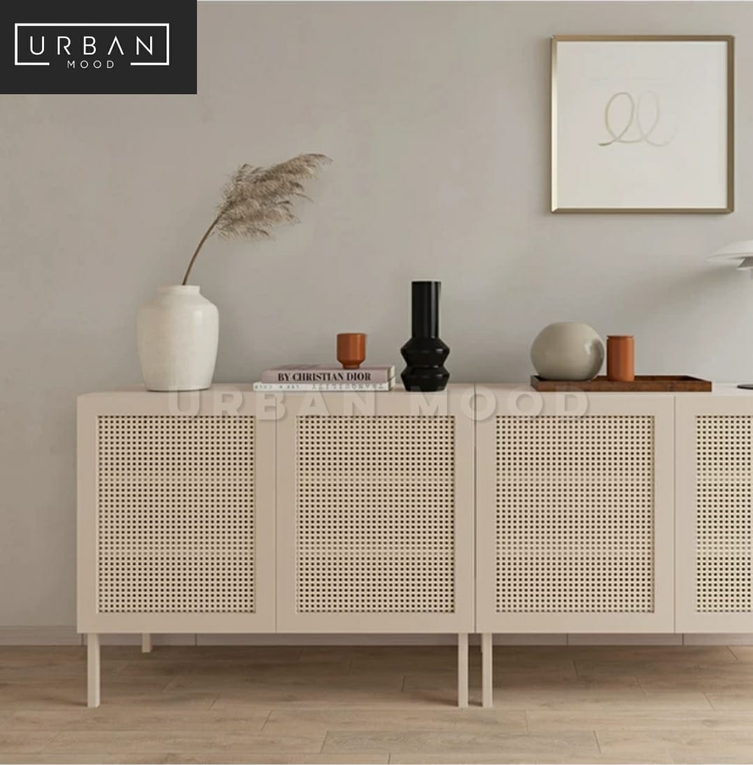 RUBEN Rustic Rattan Sideboard