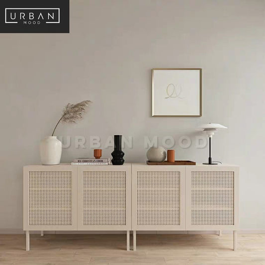 RUBEN Rustic Rattan Sideboard