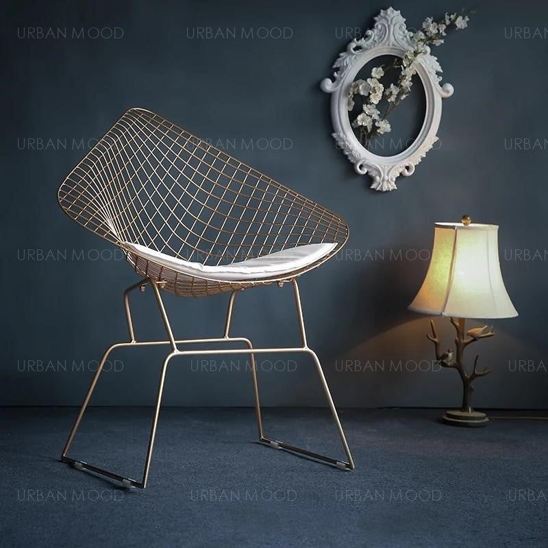 SANCTUARY Modern Wire Frame Armchair