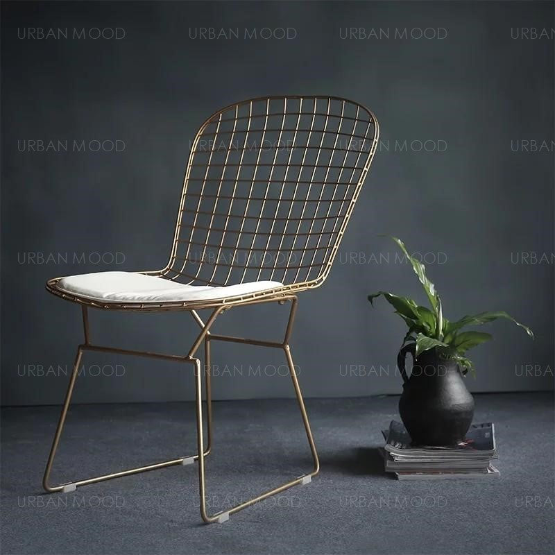 SANCTUARY Modern Wire Frame Office Dining Chair