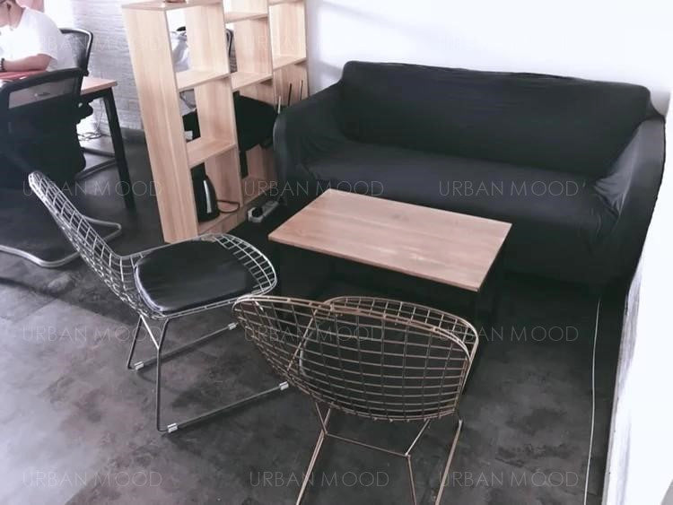 SANCTUARY Modern Wire Frame Office Dining Chair