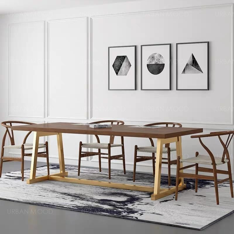 SPIETH Modern Art Deco Wooden Dining Conference Table