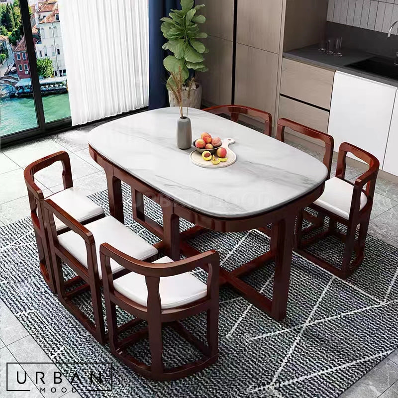 STATELY Modern Sintered Stone Dining Table Set