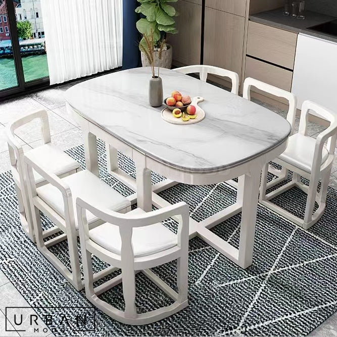 STATELY Modern Sintered Stone Dining Table Set