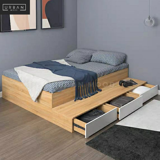 STEFAN Minimalist Platform Storage Bed