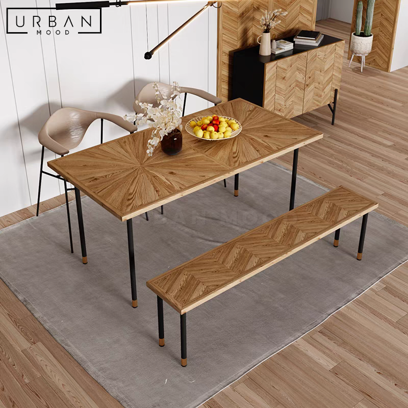 SCOFF Rustic Chevron Dining Table