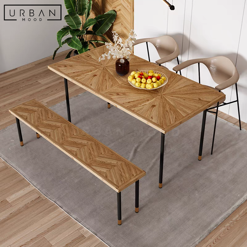 SCOFF Rustic Chevron Dining Table