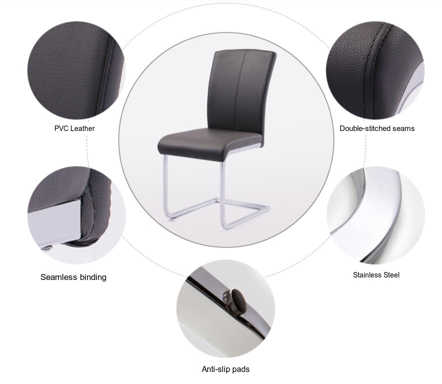 KIRK Contemporary S Shape Dining Chair
