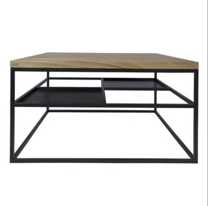 DYLAN Modern Industrial Mixed Element Coffee Table