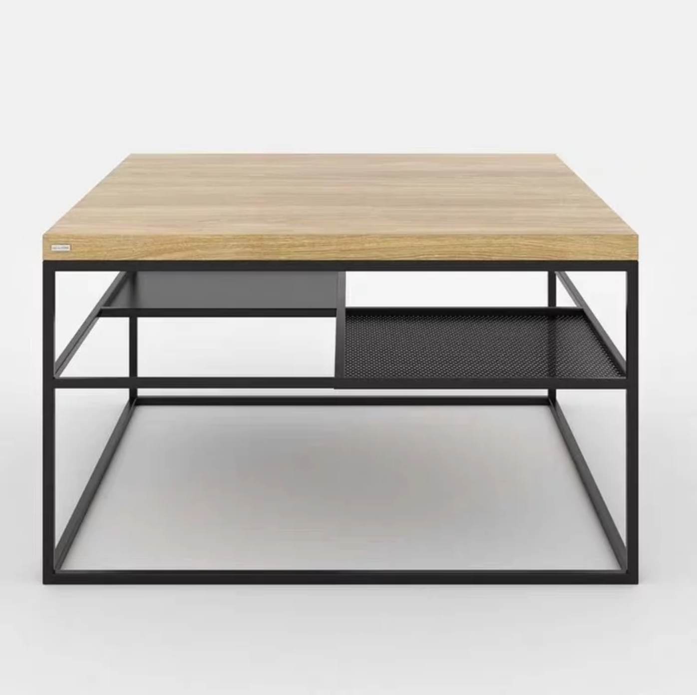DYLAN Modern Industrial Mixed Element Coffee Table