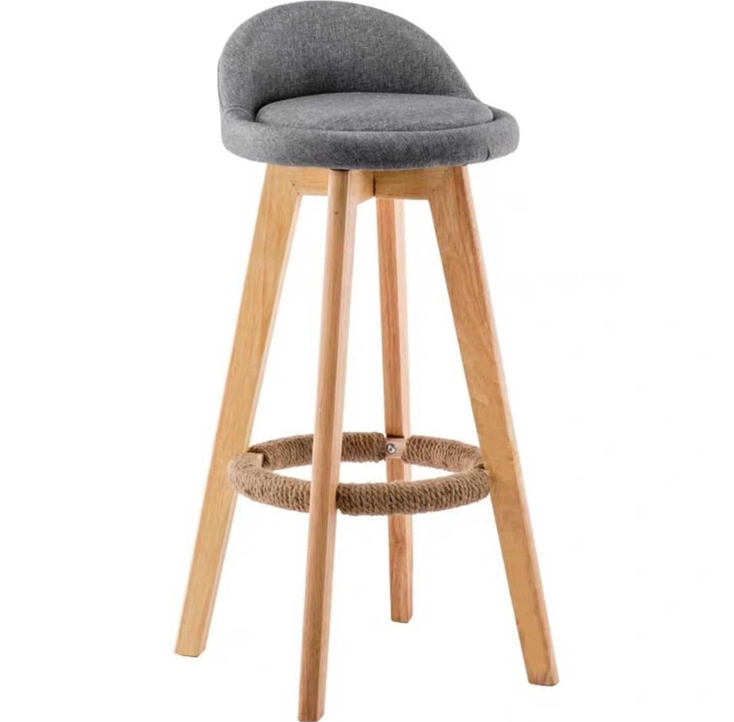 BAKER Scandinavian Solid Wood Bar Stool