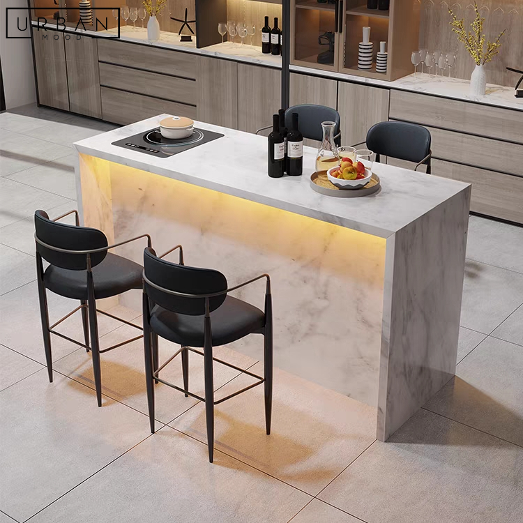 SEASONS Modern Marble Kitchen Island