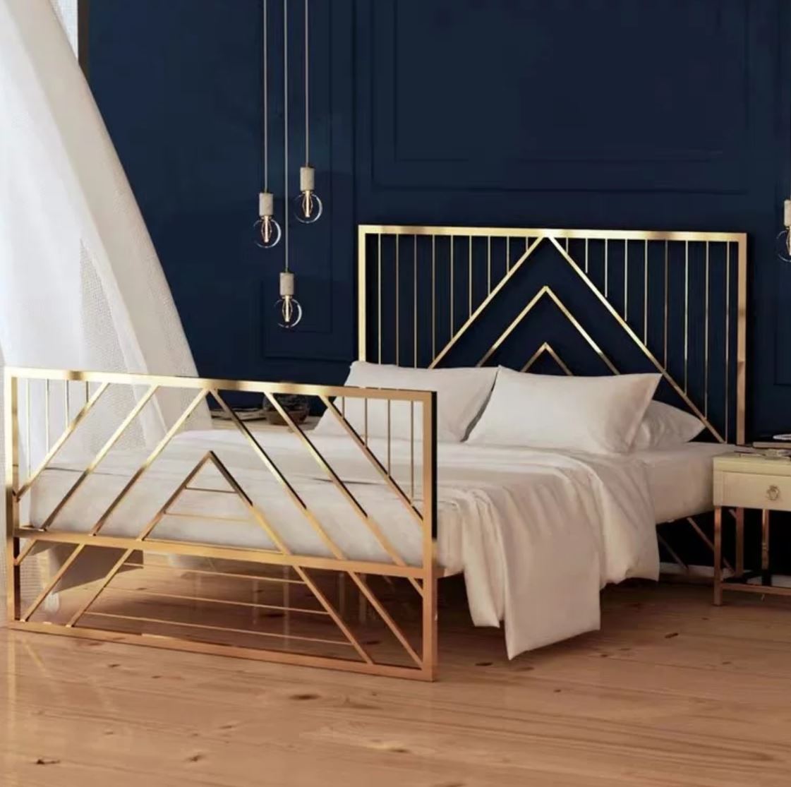 SILVIA Luxury Gold Bedframe