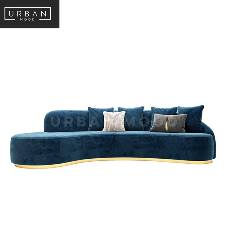 SKYLER Modern Curved Velvet Sofa