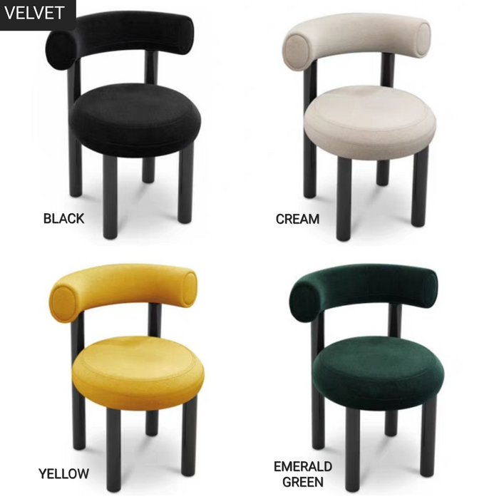 SOLARIS Modern Velvet Dining Chair