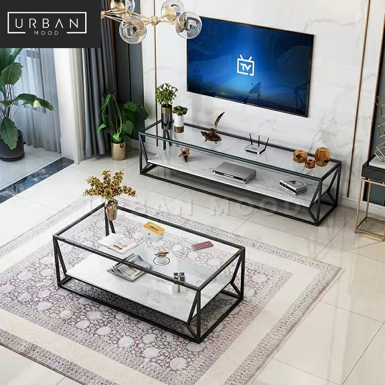 SPIRIT Modern LED Glass Coffee Table