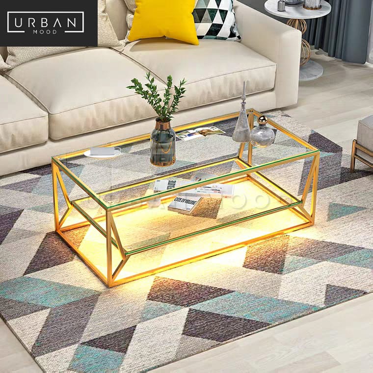 SPIRIT Modern LED Glass Coffee Table