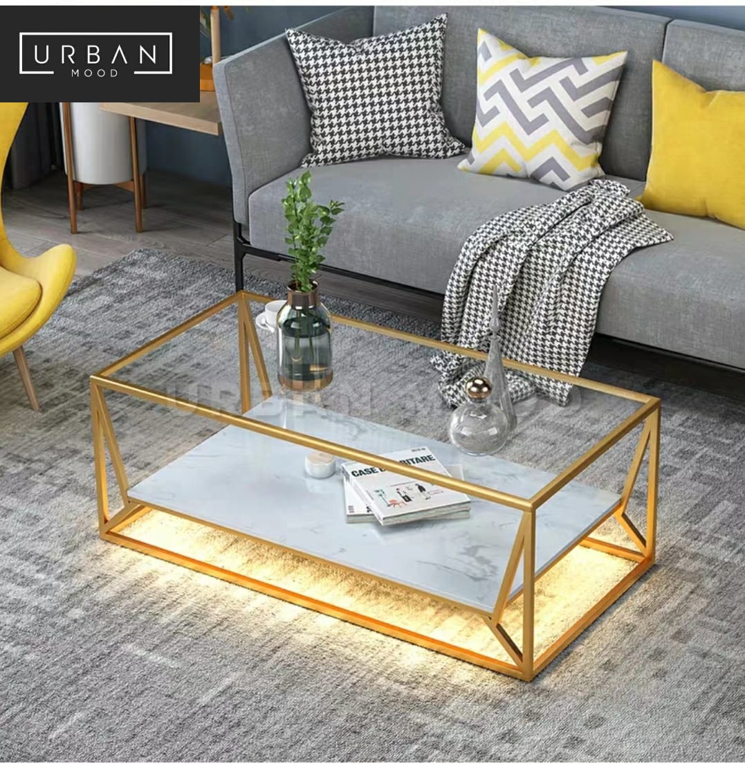 SPIRIT Modern LED Glass Coffee Table