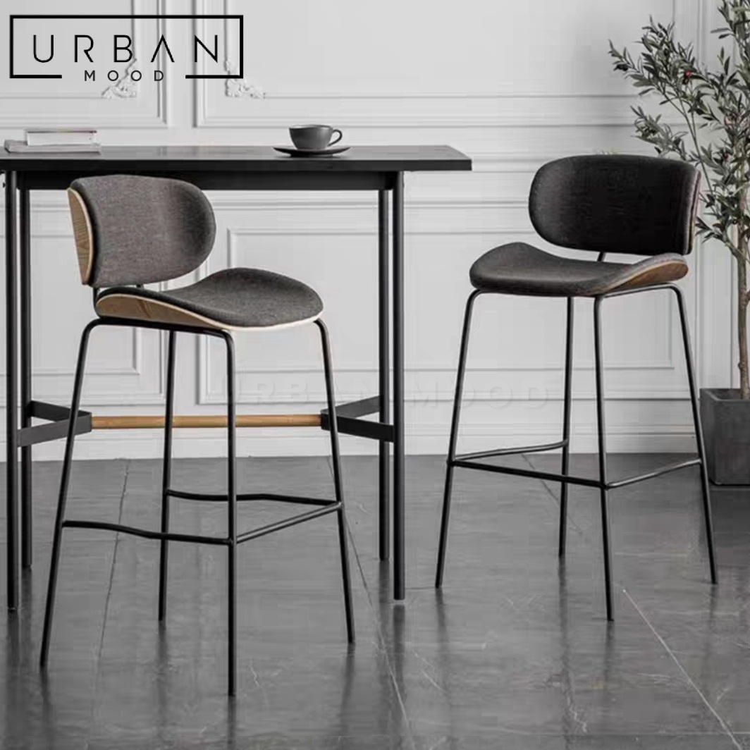 STAUNCH Modern Fabric Bar Stool