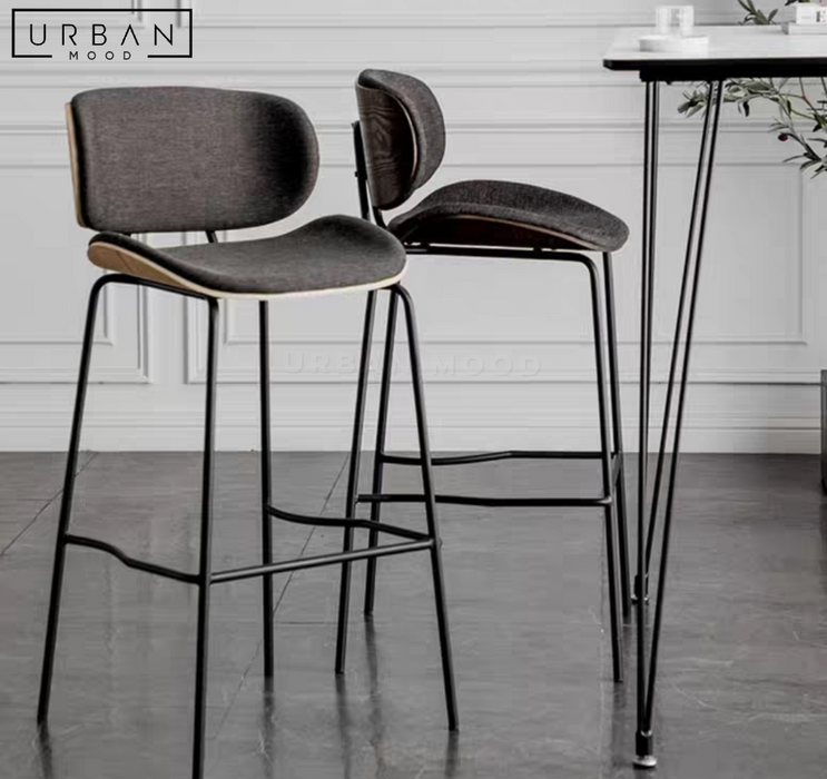 STAUNCH Modern Fabric Bar Stool